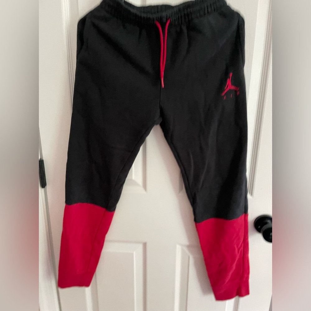 Kids Black and Red Joggers